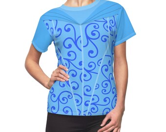 Princess Aurora Sleeping Beauty Blue Dress All-Over Running Costume Women's Sport Tee