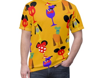 Fab Five Characters Wine Glass Wine & Dine Unisex All Over Print Running Costume Shirt