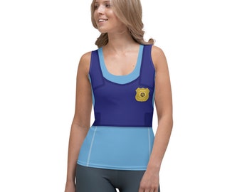 Officer Judy Hopps Bunny Cop Zoo All-Over Running Costume Women's Sport Tank Top