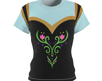 Anna Frozen Princess All-Over Running Costume Women's Sport Tee