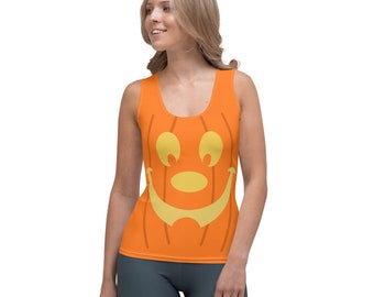 Mickey Pumpkin Halloween Jack-O-Lantern Women's All Over Print Costume Tank Top