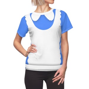 Alice in Wonderland Apron All-Over Running Costume Women&#39;s Sport Tee