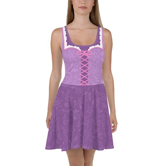 rapunzel skater dress Rapunzel Princess Tangled All-Over Park Costume Women's Skater Dress