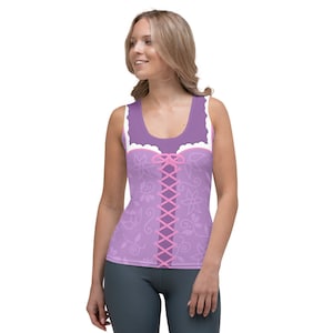 Rapunzel Princess Tangled All-Over Running Costume Women&#39;s Sport Tank Top