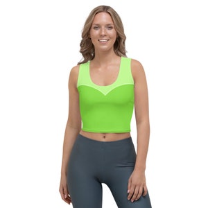 Tinker Bell Fairy Peter Pan All-Over Running Costume Women&#39;s Sport Crop Top