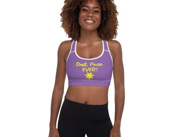 Best Pace Ever Rapunzel Tangled Padded Low Impact Sports Bra