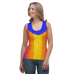 Kevin UP Rainbow Bird All-Over Running Costume Women&#39;s Sport Tank Top