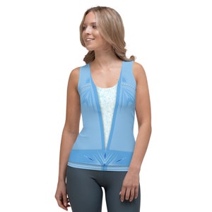 Queen Elsa Frozen II 2 Traveling All-Over Running Costume Women&#39;s Sport Tank Top
