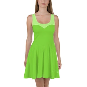 Tinker Bell Fairy All-Over Park Costume Women&#39;s Skater Dress