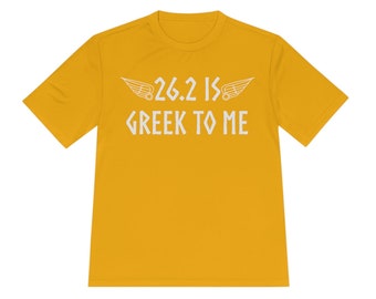 26.2 Is Greek To Me Marathon Running Training Unisex Sport-Tek Polyester Wicking Shirt