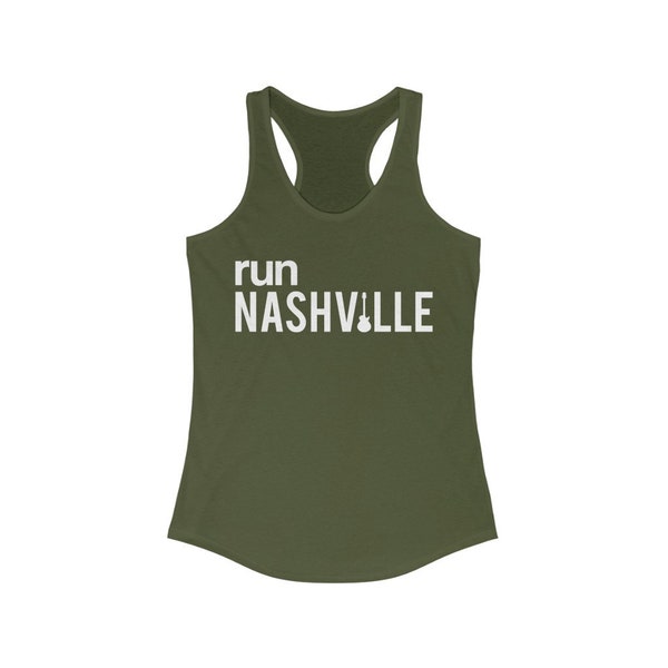 Run Nashville Rock 'n' Roll Running Music City TN Women's Ideal Racerback Tank