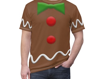 Gingerbread Cookie Character Unisex All Over Print Running Costume Shirt
