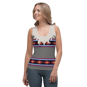 Sven Reindeer Frozen All-Over Running Costume Women&#39;s Sport Tank Top