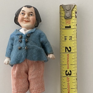 Vintage Max Character Doll: 4&quot; Bisque Dollhouse Miniature