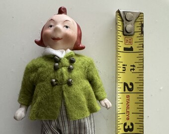 Vintage Moritz Character Doll: 4" Bisque Dollhouse Miniature