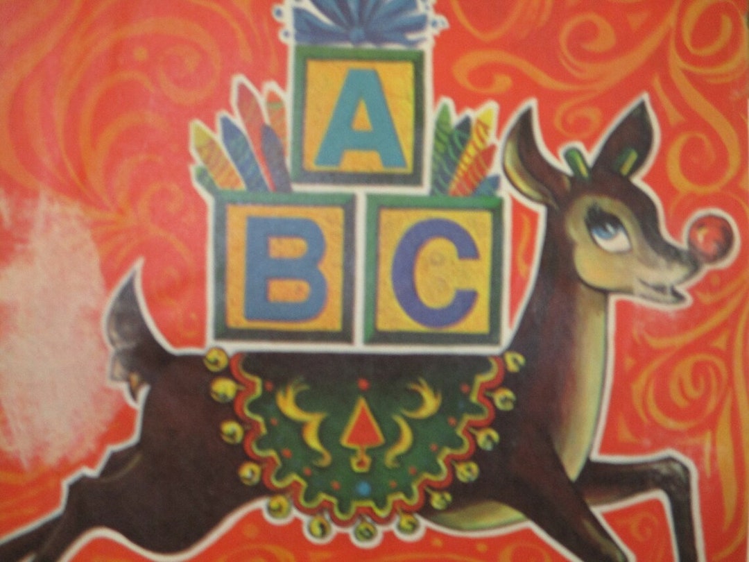 1960s Ultra Rare Abc's Coloring Book RLM Rudolph the Red-nosed Reindeer ...