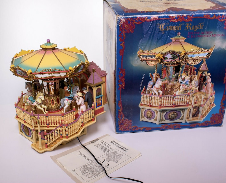 RARE Huge Vintage Enesco Calliope Victorian Carousel Etsy