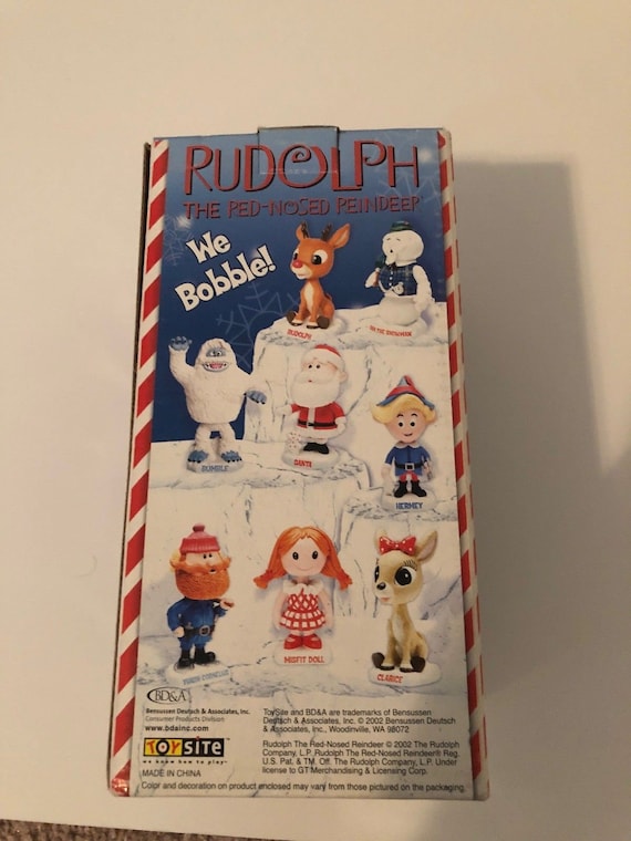 Rudolph The Red Nosed Reindeer and Santa Bobblehead 2002 Toysite Misfit Figures for sale online 