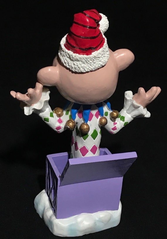 Charlie Jack In Box Bobblehead Nodder Vintage Rudolph Red Nose Etsy