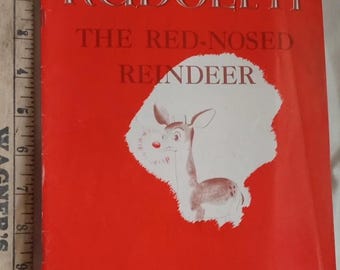 ¡Raro ejemplar en estado casi perfecto! Cómic de Rudolph, el reno de la nariz roja de 1939: ¡Muy buen estado de Montgomery Ward!
