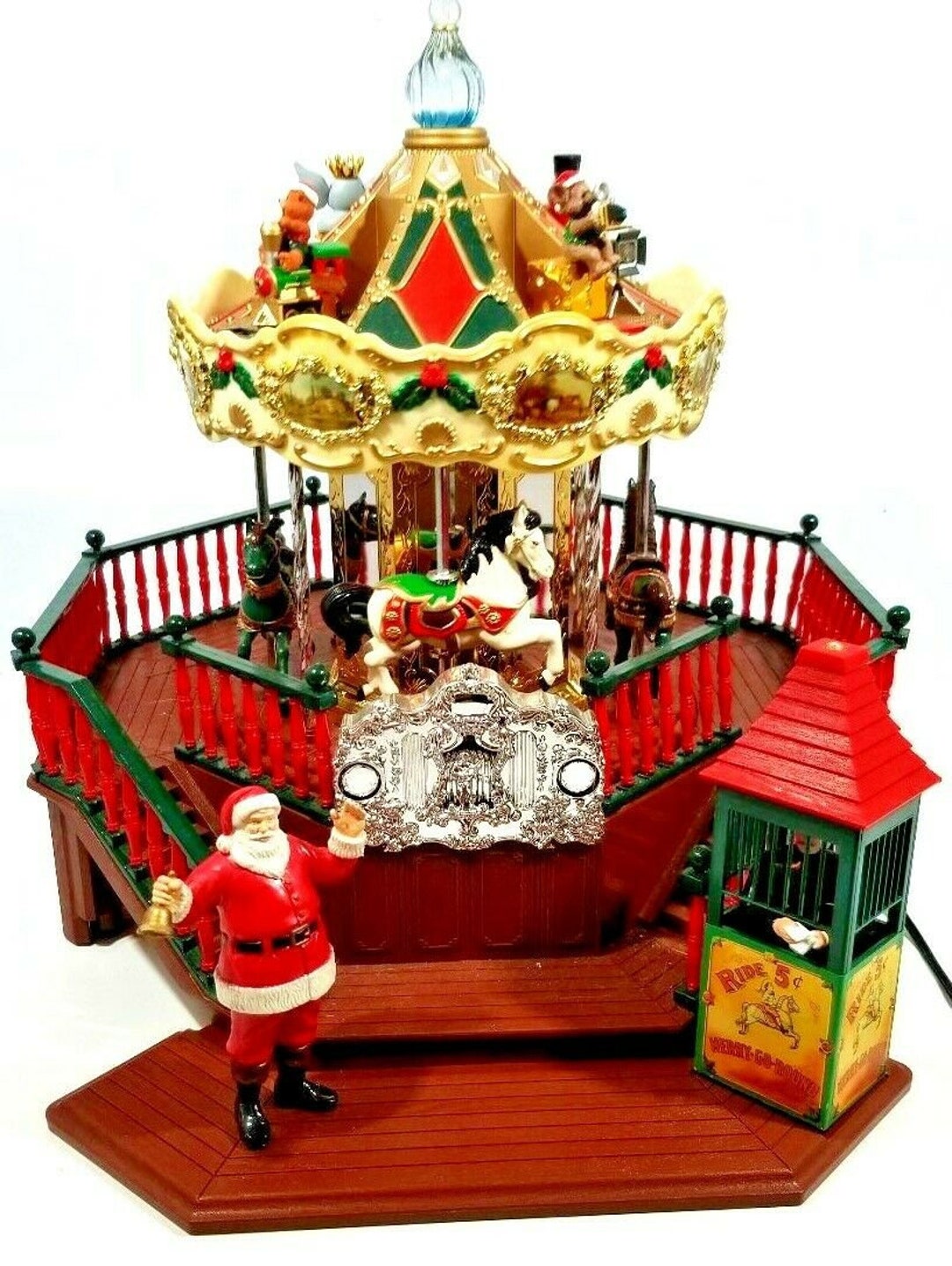 Huge Vintage Calliope Fantasty Christmas Santa Claus Animals Etsy