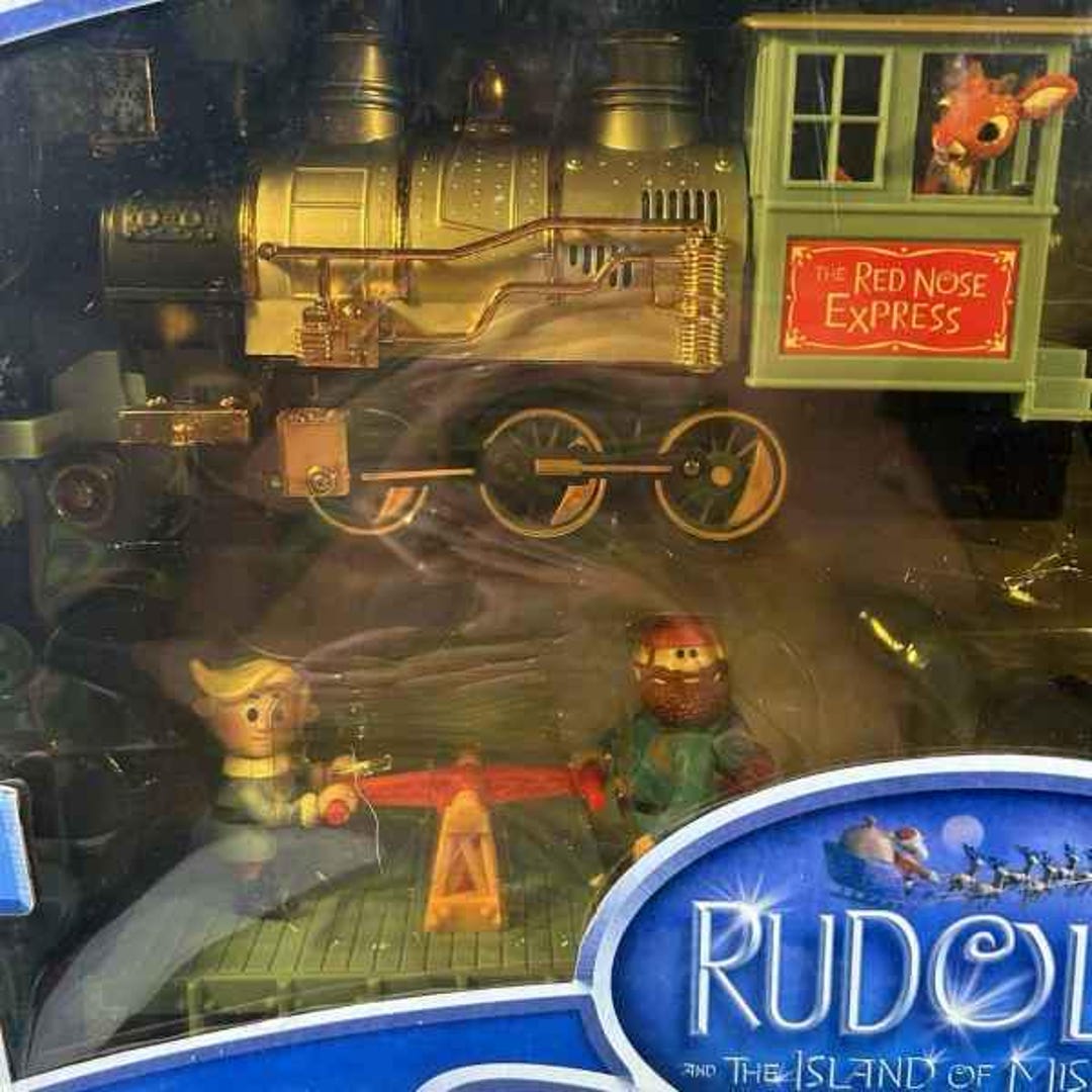 Vintage Memory Lane Rudolph Smoking Stack Lights Sound 12 Feet