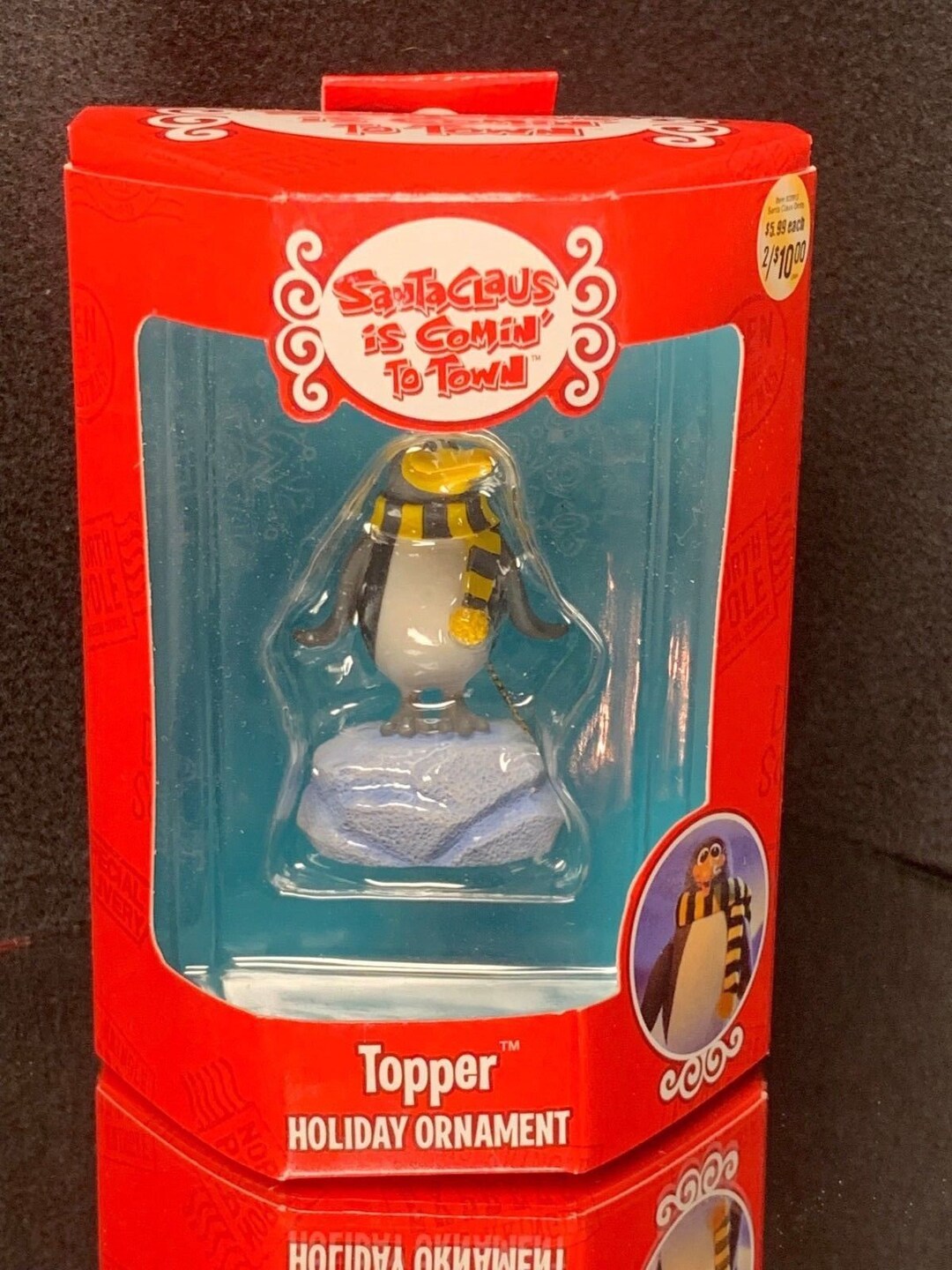 Rankin Bass Enesco Christmas Ornament Topper Penguin Santa Etsy