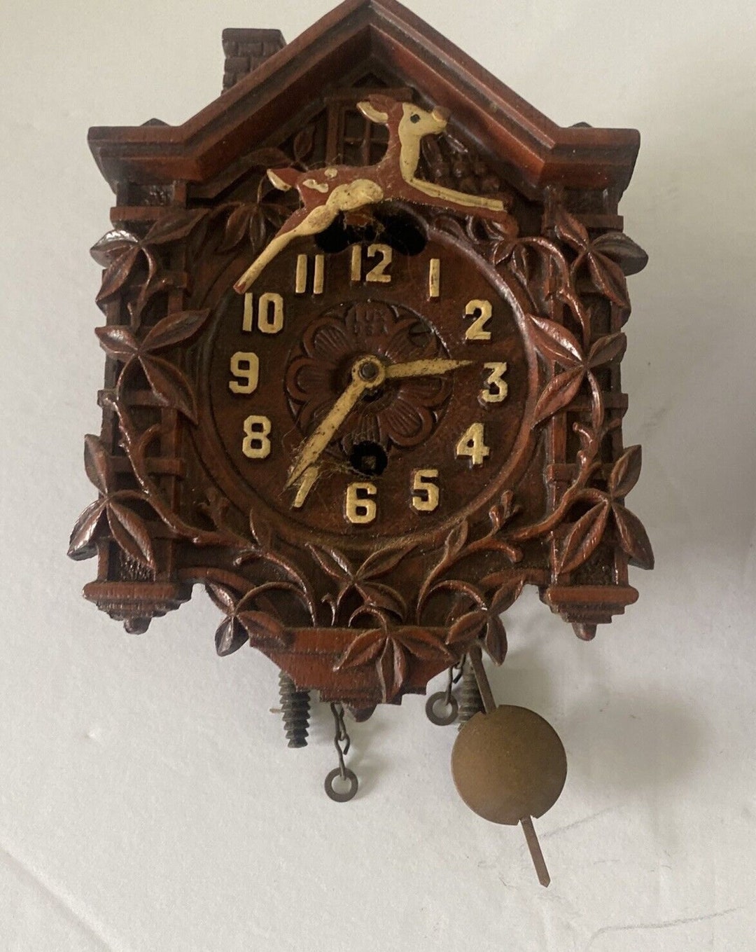 Animated Keebler Pendulette Lux Clock Circa. 1940s Christmas Etsy