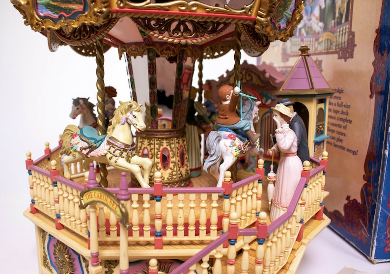 RARE Huge Vintage Enesco Calliope Victorian Carousel Etsy