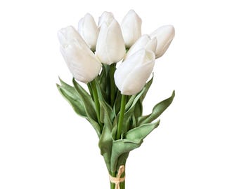 Real Touch Artificial Tulip Stems in Assorted Colors – Bundle of 10