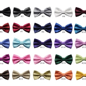 Classic Bow Ties for Men - Pre-tied Adjustable Length Bowtie Many Colors