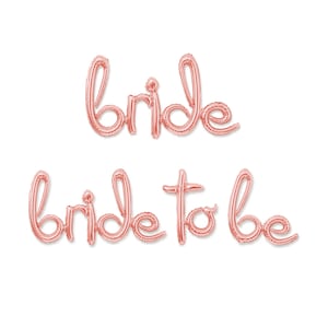 18in Air filled RoseGold Kleinbuchstaben &quot;Braut&quot; &quot;Bride to be&quot; Kulisse Ballon Banner Hochzeit Dekor