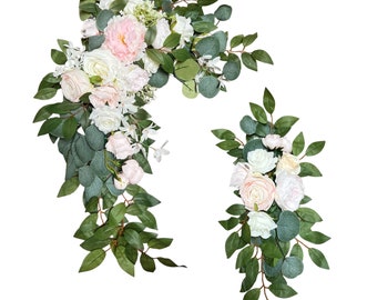 Artificial Rose Wedding Arch Decor Set - Lifelike Elegance for a Romantic Atmosphere