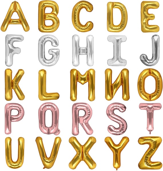 40 inch gold letter cheap balloons
