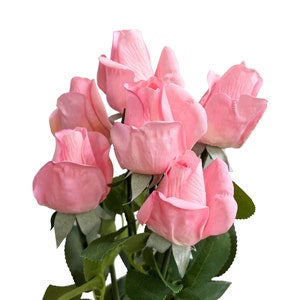 Artificial Rose Stems (Set of 6) with Realistic Feel