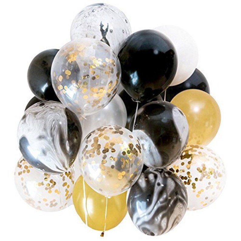 12 Confetti Latex Balloons Wedding Birthday Party Etsy