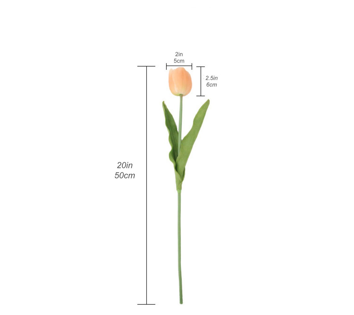 20 Inch Tall Artificial Real Touch Tulip Stems Set of 6 - Etsy