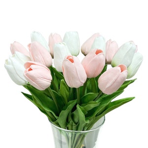 Beautiful Artificial Real Touch Tulip Flower Stems  in Various Colors (Bunch of 10)