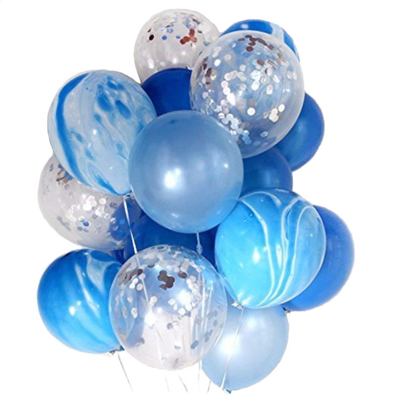 12 Confetti Latex Balloons Wedding Birthday Party Etsy