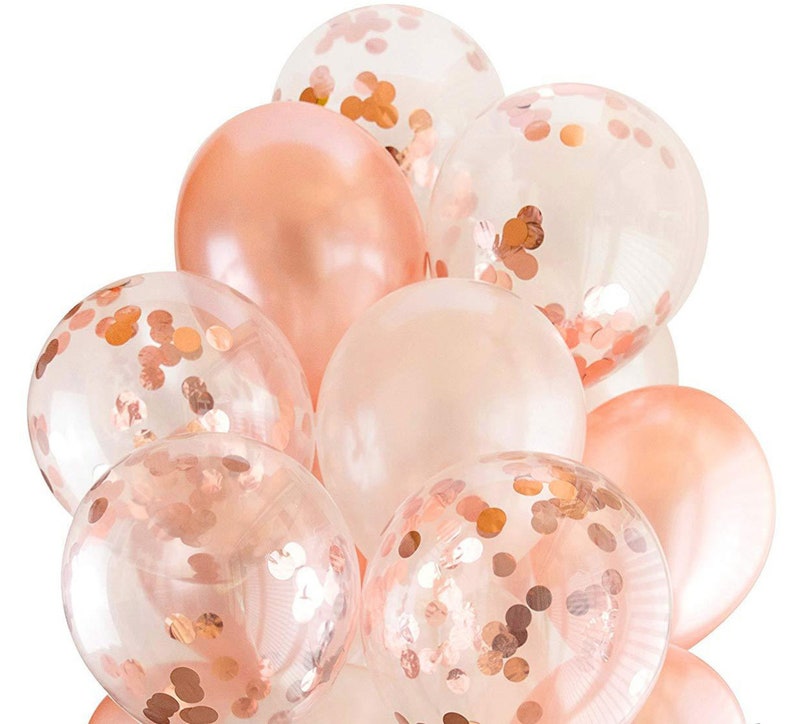 12 Confetti Latex Balloons Wedding Birthday Party Etsy