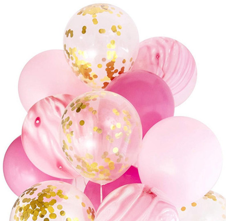12 Confetti Latex Balloons Wedding Birthday Party Etsy