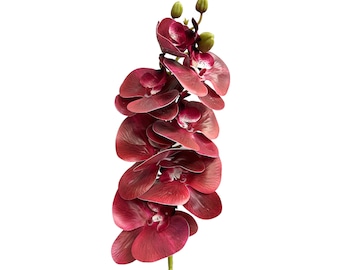 Set of 2 Artificial Orchid Flower Stems in Multiple Colors