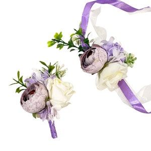 Wedding Wrist Corsage & Boutonniere Artificial Rose