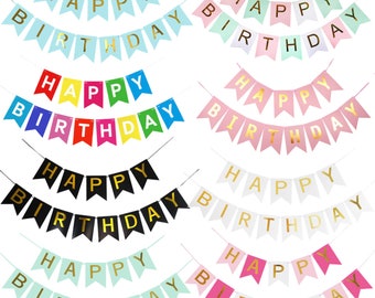 Happy Birthday Letter Backdrop Banner Party Decorations