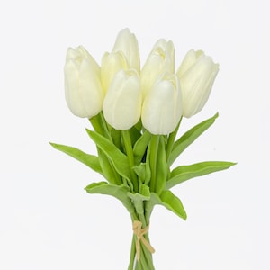 Beautiful Artificial Real Touch Tulip Stems in Various Colors (Bunch of 10)