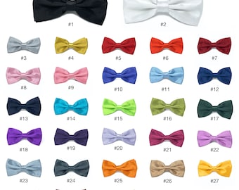Classic Bow Ties for Men - Pre-tied Adjustable Length Bowtie Many Colors