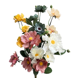 Artificial Poppy Flower Stems (Set of 3)