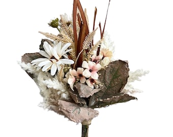 Autumn Harvest Artificial Chrysanthemum and Grass Bouquet Arrangement