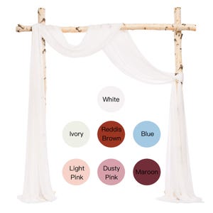 Sheer Voile Fabric Draping Curtain for Wedding Arch