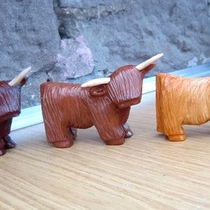 highland cow, highland coo,Scottish. hand carved image 1